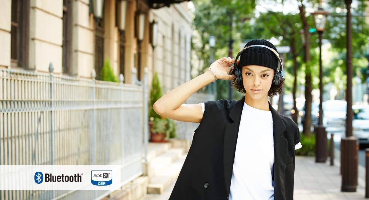 Auriculares Bluetooth PANASONIC RP-BDT5 (Over ear - Micrófono - Negro)