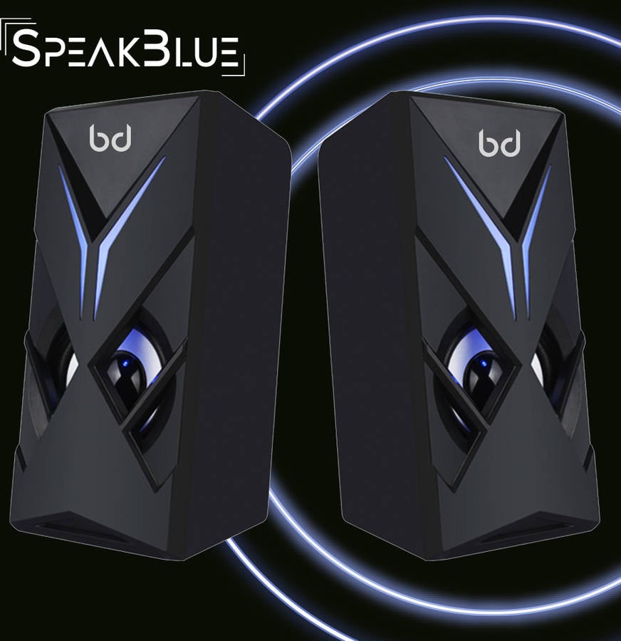 Altavoz Gaming BIWOND WONDERFUL EXPERIENCE Speak Blue (USB - 6 W - Negro)