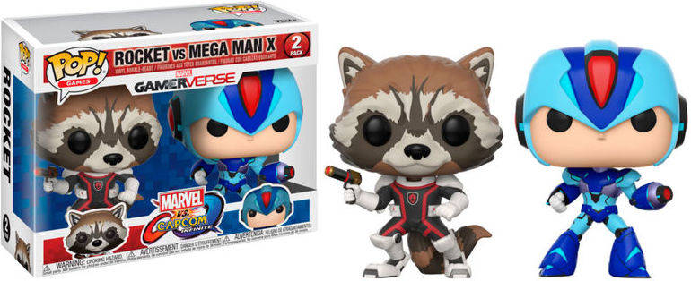 Conjunto de Figuras FUNKO POP! Marvel Rocket vs MegaMan X