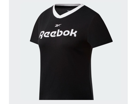 Camiseta de Mujer REEBOK Linear Logo Negro (M)