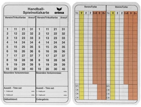 ERIMA para Notas de los Árbitros de Balonmano Blanco (Única)