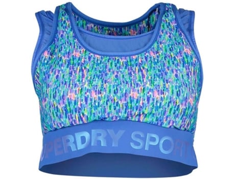 Top de Mujer para Fitness SUPERDRY Active Layer Azul (S)