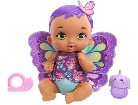 Bebé De Jugar mattel my garden edad 3 años muñeca mariposa morada