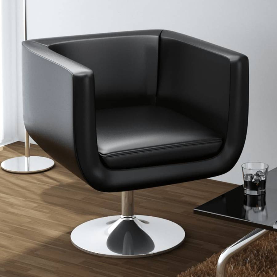 Silla de Bar VIDAXL 240041 Cuero Artificial Negro