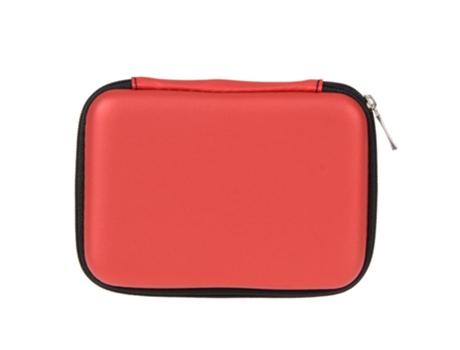 Eva Funda con Cremallera para Disco Duro Externo (Rojo)