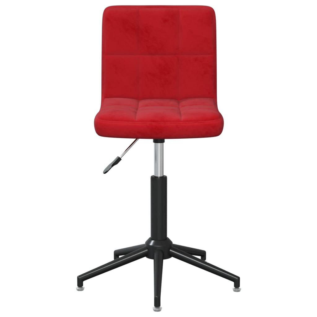 Silla de Oficina VIDAXL Giratoria Rojo (Terciopelo - 40 x 47 x (74.5-88.5) cm)