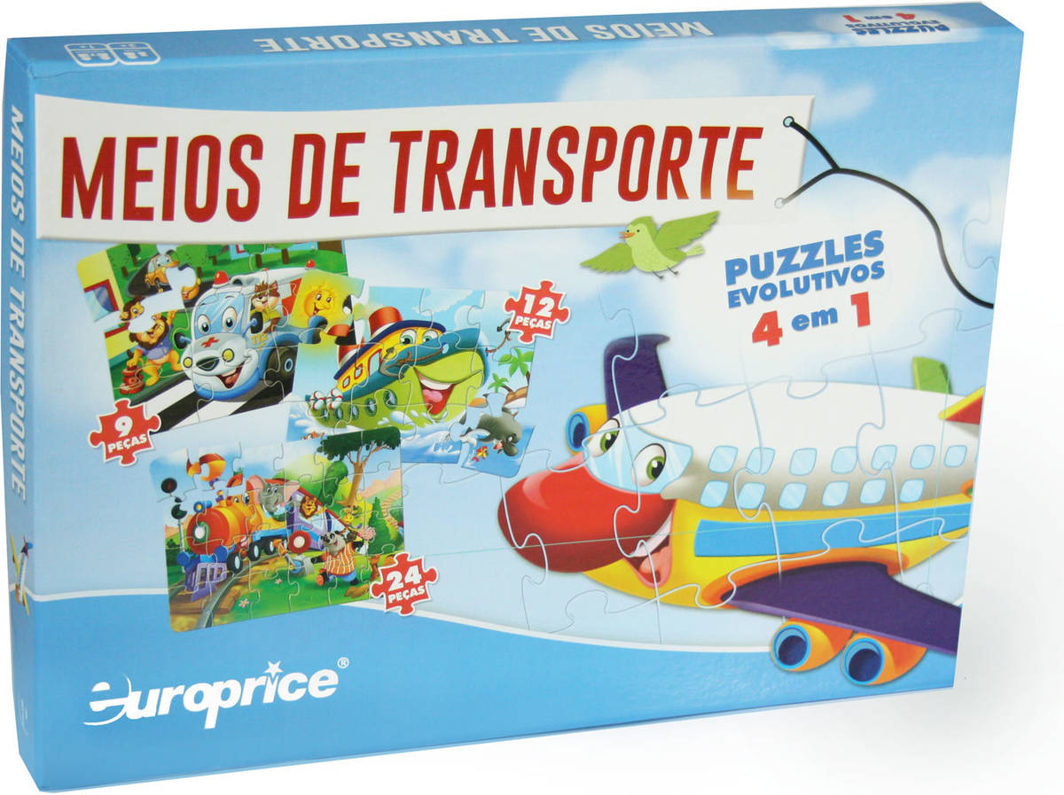 Puzzle EUROPRICE Medios de Transporte (Edad Mínima: 3 años - 24 Piezas)