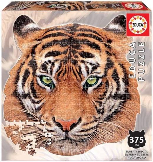 Puzzle EDUCA BORRAS Rostro Animal Tigre de Bengala (Edad Mínima: 12 Anos - 375 Piezas)