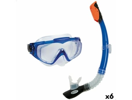 Gafas de Buceo con Tubo Intex Aqua Pro Azul (6 Unidades)