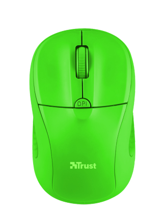 Ratón TRUST PRIMO (Inalámbrico - Óptico - 1600 dpi - Verde)