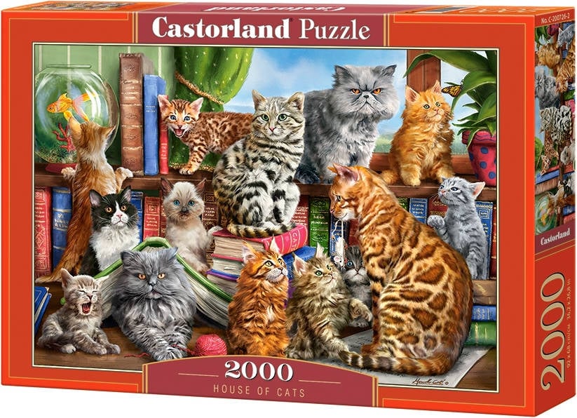 Puzzle CASTORLAND House of Cats (2000 Piezas)