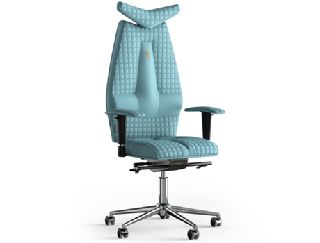 Silla de Oficina KULIK SYSTEM Jet Stitching PU Cuero (Azul -130x50x50cm)