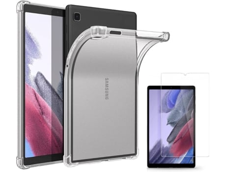 Kit Carcasa + Protector de Pantalla Samsung Tab A7 Lite Esquinas Reforzadas Transparente