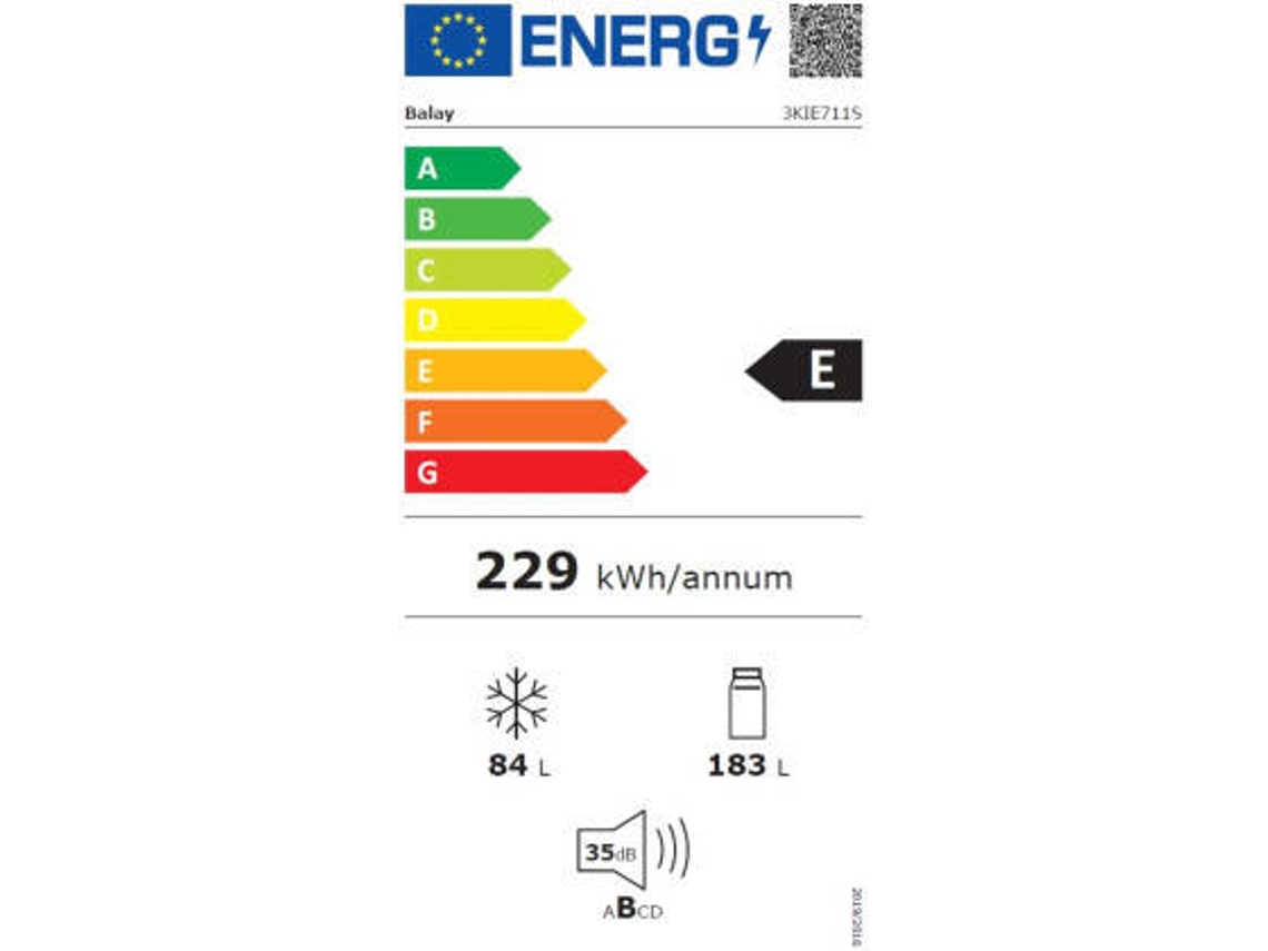 Frigorífico Combi Integrable BALAY 3KIE711S (Estático - 177.2 cm - 267 L -  Blanco)