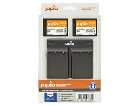 Cargador Jupio + 2 Bateria Olympus Blx-1 2280 Mah