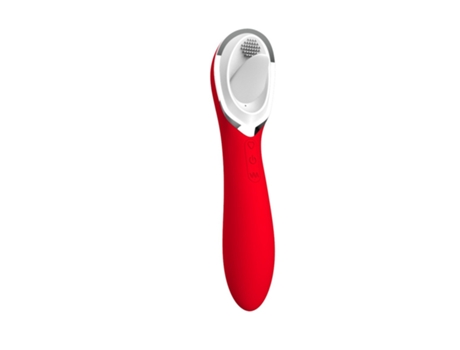 Vibrador de masaje para lamer la lengua 2 en 1 con 10 modos para mujeres (rojo) VEANXIN