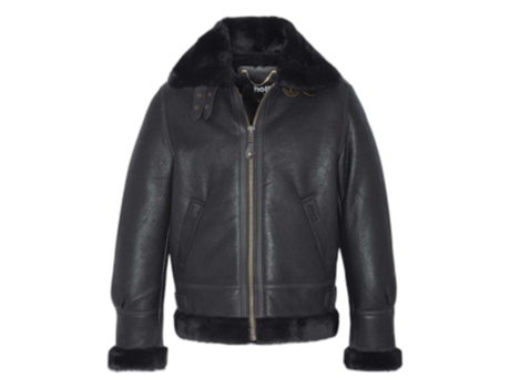 Chaqueta SCHOTT Lana Hombre (Negro - XL)