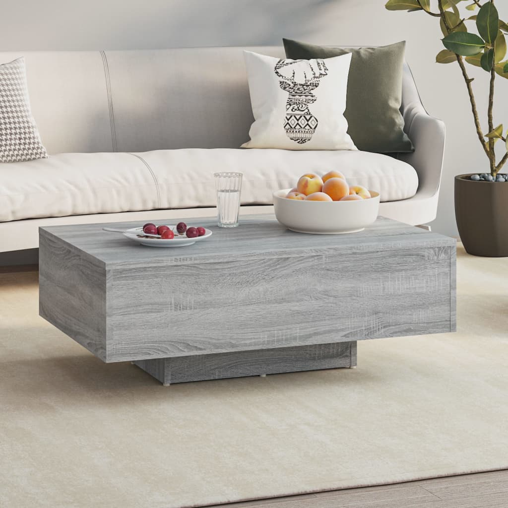 Mesa de Centro VIDAXL Gris (Madera contrachapada - 85 x 55 x 31 cm)