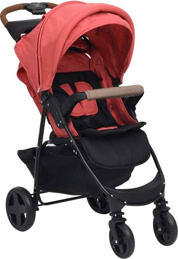 Carrito de Bebé Duo VIDAXL 2 en 1 de Acero Rojo