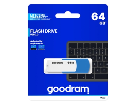 Goodram Uco2 Usb Memory Drive 64Gb Usb Tipo-A 2.0 Azul Blanco