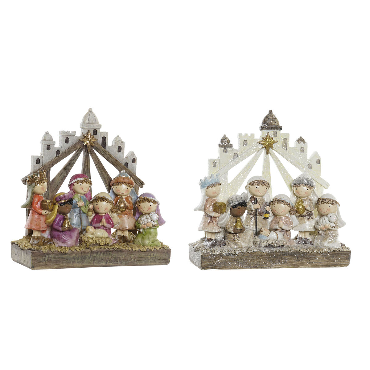 Belenes de Navidad DKD HOME DECOR (Resina - Muticolor)