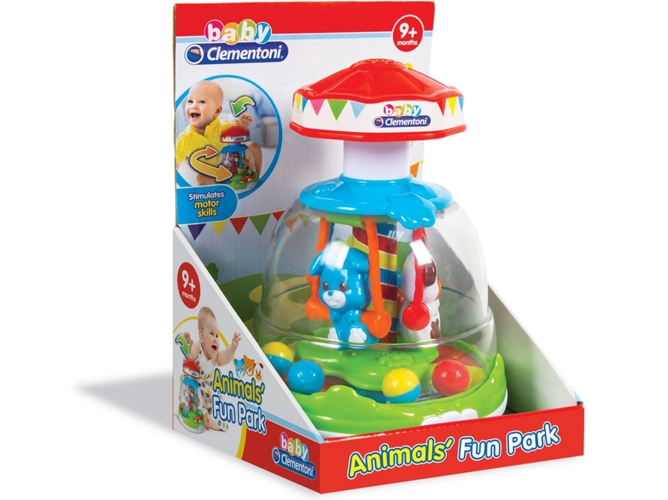 Clementoni Peonza Parque de juegos multicolor 17193 conjunto muñecos animals fun