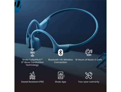 Auriculares Bluetooth Multipoint SHOKZ Openmove (Open Ear - Micrófono -  Blanco)