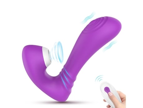 Vibrador de succión con control remoto para mujeres (púrpura) VEANXIN