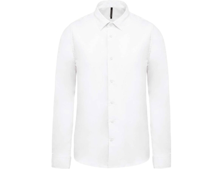 Camisa KARIBAN Algodón Hombre (S - Blanco)