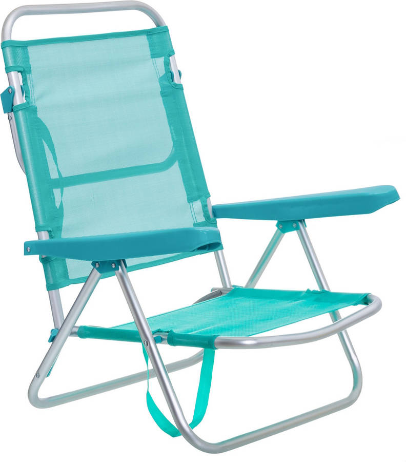 Silla de Playa LOLA HOME (Verde - Aluminio - 80x61x47 cm)