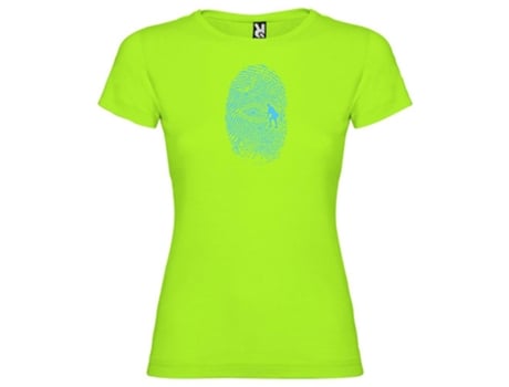 Camiseta de Mujer para Fitness KRUSKIS Crossfit Fingerprint Verde (L)