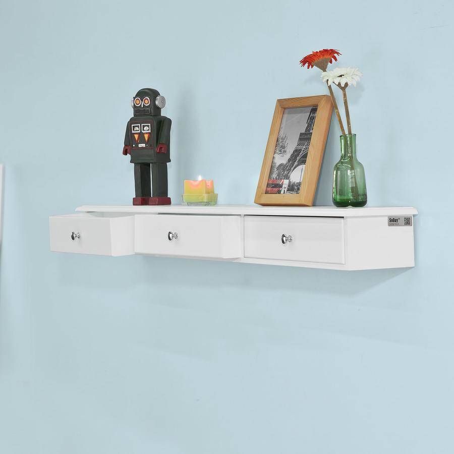 Perchero de Pared SOBUY FRG43-L-W (MDF - 93 x 15 x 10 cm)