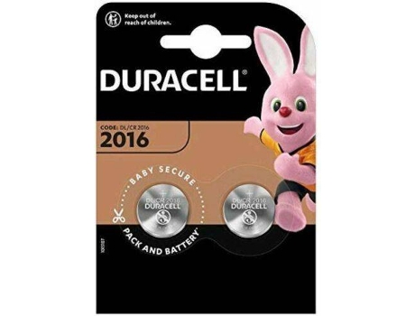 Pilas Litio tipo Botón DURACELL CR2016 (2 Und)