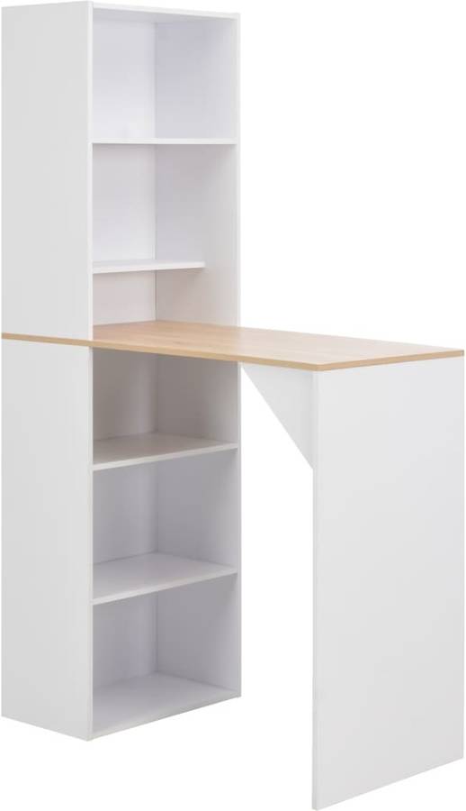 Mesa de Bar VIDAXL 280230 (Blanco - Madera Contrachapada - 115 x 59 x 200 cm)