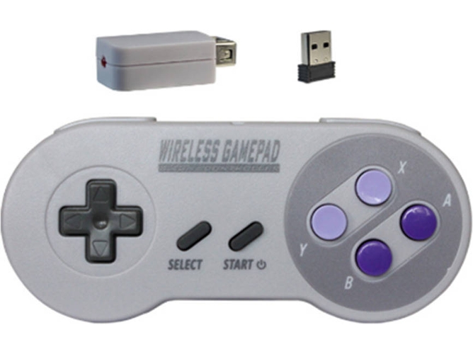 Mando para Snes/Sfc WJS 840079221063 (Inalámbrico - Recargable Botón dos Colores)