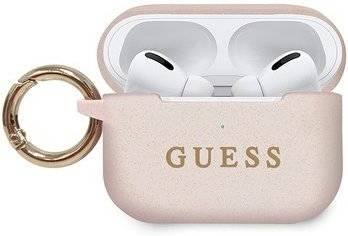 Guess Guacapsilgllp Anillo de silicona para airpods pro cover con logo impreso color rosa funda faceplate original