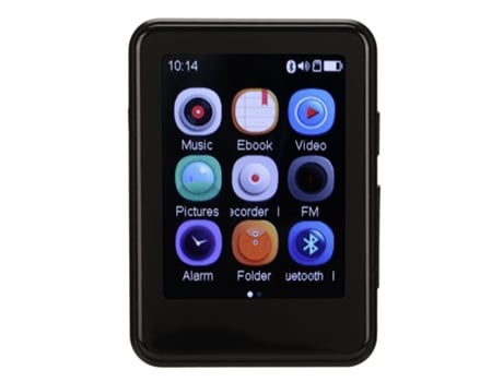 Reproductor MP3 Bluetooth YIZHOOD MP08 2.5Inch Pantalla táctil 8G TF Card (Negro)