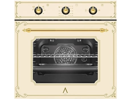 Horno ALPHA Neptuno Cream (62 L - 56,5 cm - Manual - Dourado)