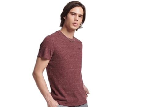 Camiseta para Hombre SUPERDRY (S - Algodón - Rojo)