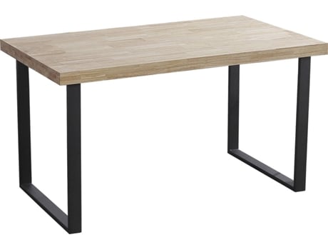 Mesa De Comedor skraut home fija modelo nordish tapa madera maciza roble 54 mm grosor patas 140 80 76