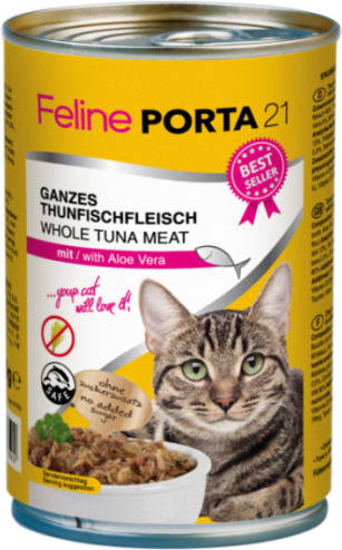 Pienso para Gatos PORTA21 (156 g - Húmedo - Sabor: Atún y Aloe Vera)