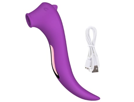 Vibrador de masaje de succión 2 en 1 para mujer (púrpura) VEANXIN