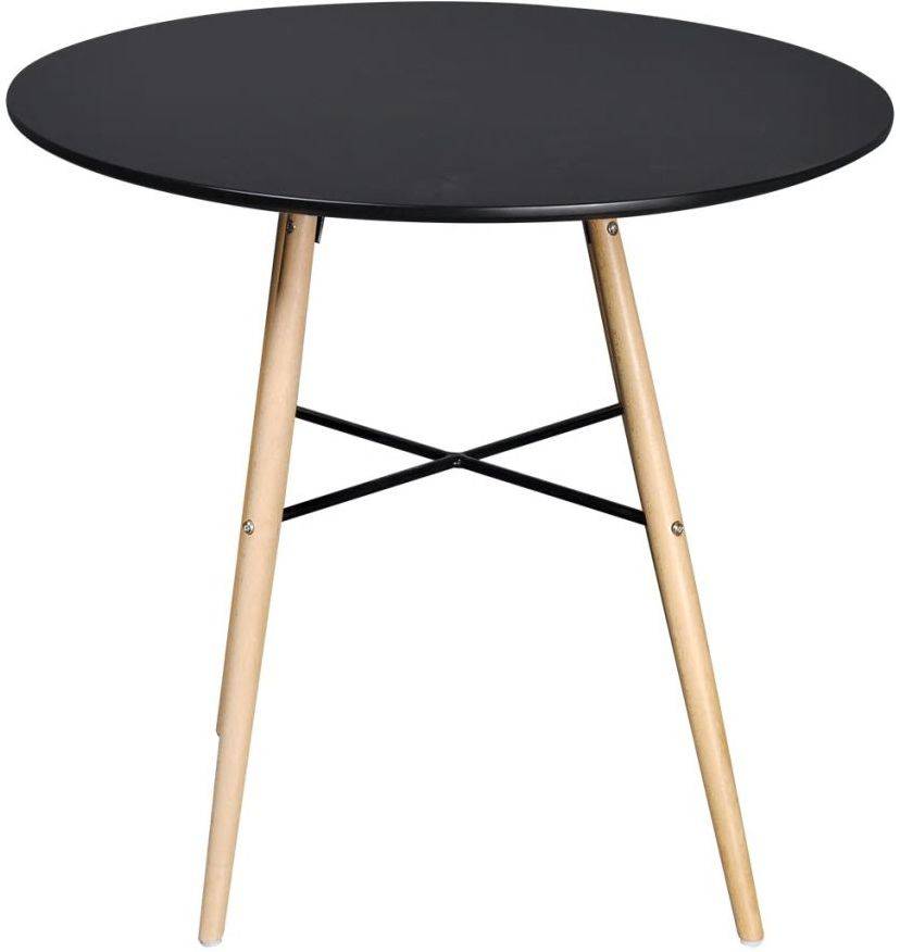 Mesa De Comedor vidaxl negro 80 x 72 cm tablero dm