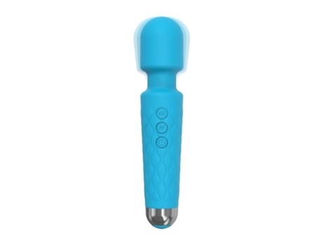 Vibrador de masaje recargable de silicona multifrecuencia para mujer (azul) VEANXIN