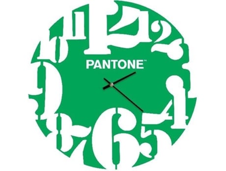 Reloj De Pared pantone by homemania hio8681847184546 verde y blanco metal 40x015x40 cm