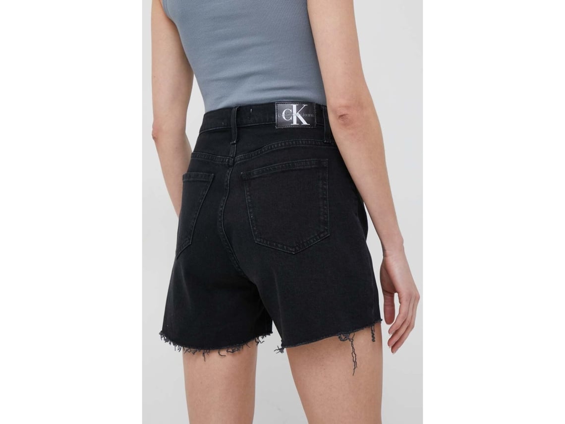 Pantalones Cortos CALVIN KLEIN Algodón Mujer (25 - Negro) | Worten.es