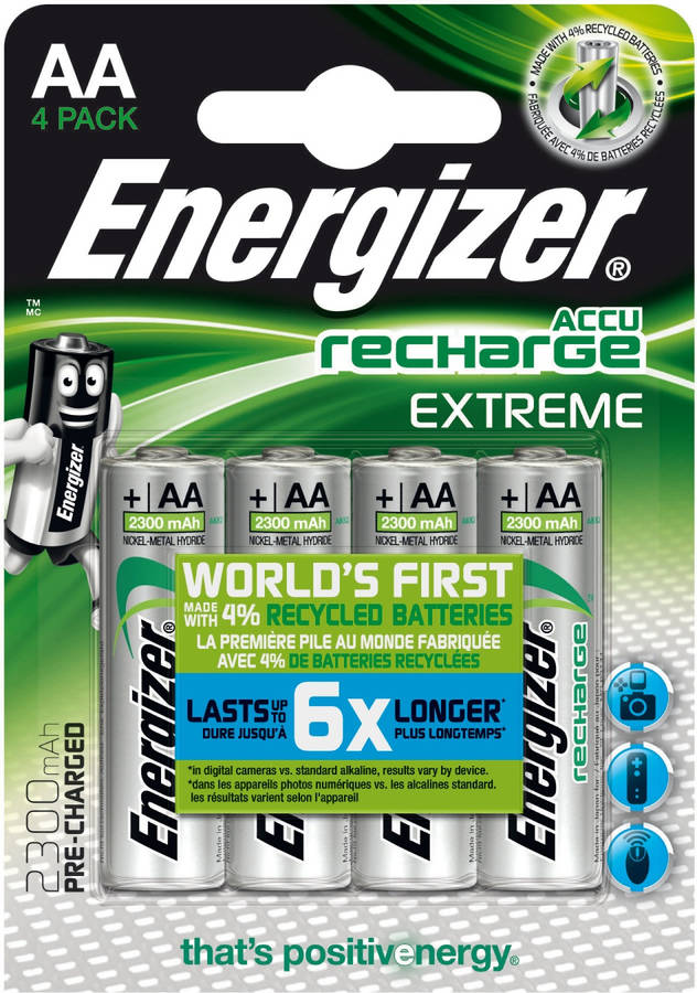 Pilas recargable ENERGIZER Extreme 2300 AA BP4