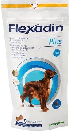 Complemento Alimenticio para Perros VETOQUINOL Flexadin Plus (30 Tabletas - Razas Medianas e Grandes)