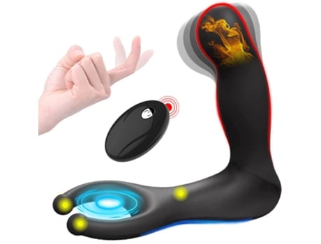 Juguete sexual con vibrador de control remoto inalámbrico para hombres (negro) VEANXIN