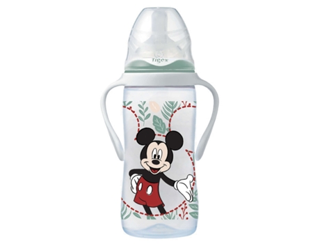 Garrafa TIGEX Mickey Learner - Gargalo Largo - 3 Velocidades - 300ml - 6 Meses+